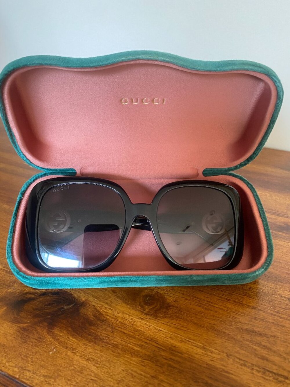 Gucci Black Large Square Frame Sunglasses